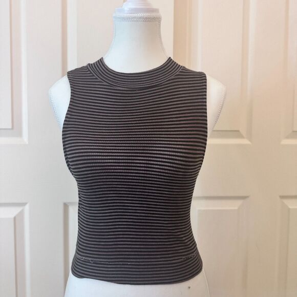Sleeveless Mock Neck Top Brown - Small/Medium - Picture 1 of 4